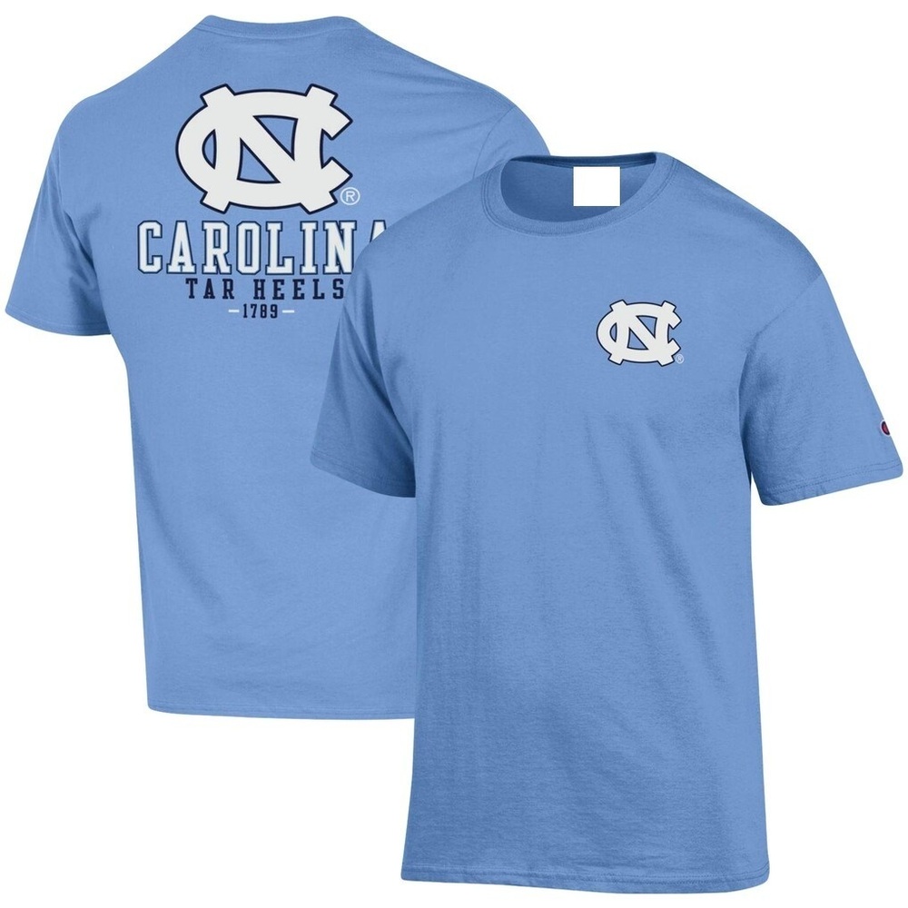 North Carolina Tar Heels Stack 2-Hit T-Shirt-2 Sided